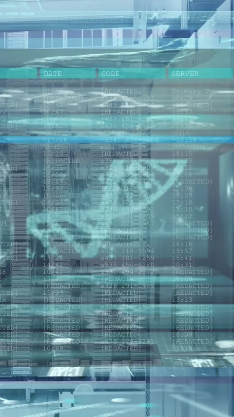 Animation of medical data processing over computer servers Stock Footage 343682402
