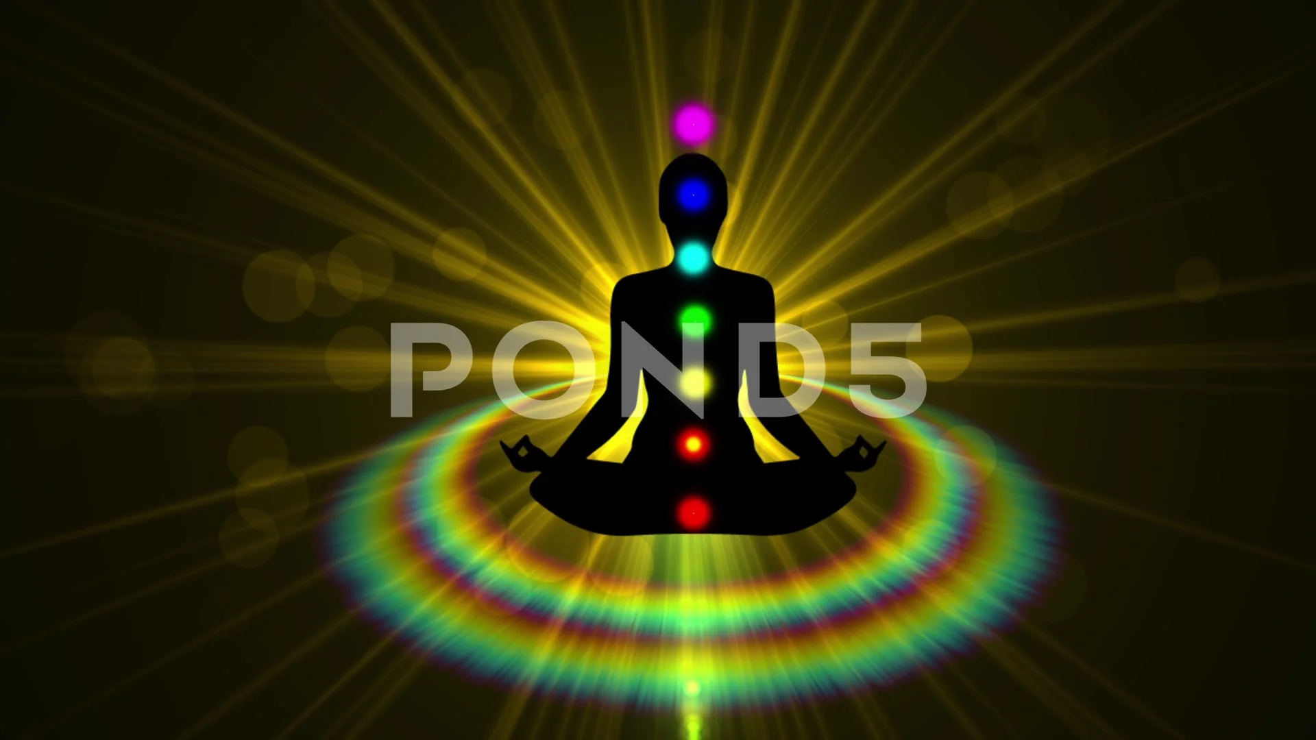 meditation silhouette chakra