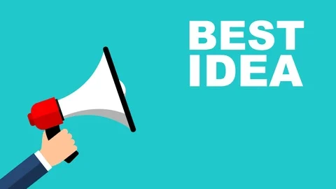 Animation megaphone best idea Stock Footage 102276483
