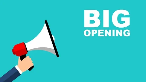 Animation megaphone big opening Stock Footage 102277087