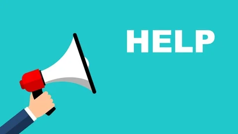 Animation megaphone help Stock Footage 102276641