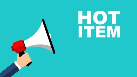 Animation megaphone hot item Stock Footage 102276282