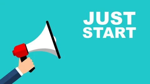 Animation megaphone just start Stock Footage 102276247