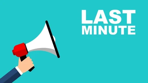 Animation megaphone last minute Stock Footage 102276735