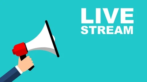 Animation megaphone live stream Stock Footage 102276775