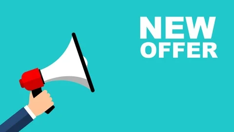 Animation megaphone new offer Stock Footage 102277437