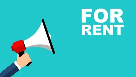 Animation megaphone for rent Stock Footage 102277523