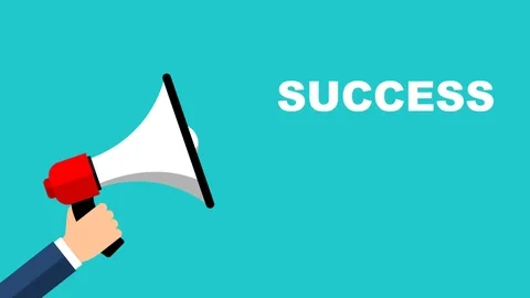 Animation megaphone success Stock Footage 102277216