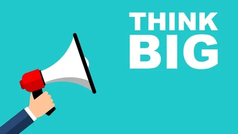 Animation megaphone think big Stock Footage 102276578