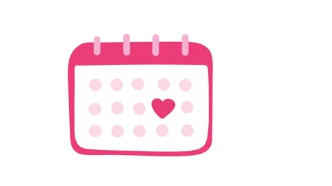 Animation menstrual cycle calendar for tracking periods and reproductive heal Video stock 346374216