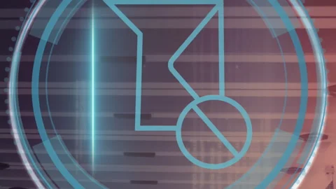 Animation of message block icon and round shape in seamless pattern against Stock Footage 313088669