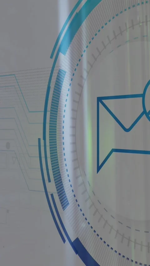 Animation of message block icon over caucasian female engineer using digital Stock Footage 342707399