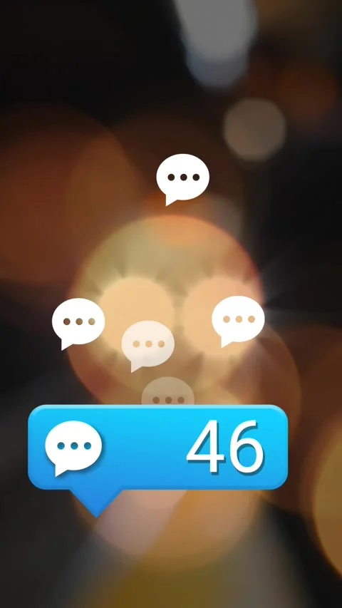 Animation of message icon with increasing numbers against a train arriving at a Stock Footage 344556966