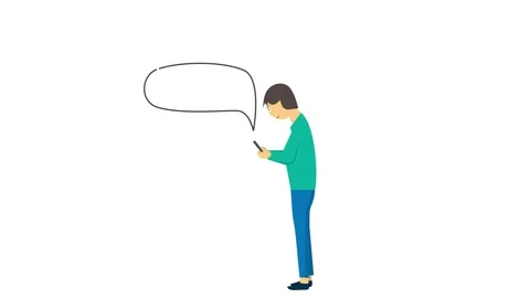 The animation of the message sending. Cartoon Stock Footage 120773132