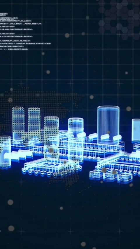 Animation of metaverse city and data processing over globe on black background Stock Footage 343682282