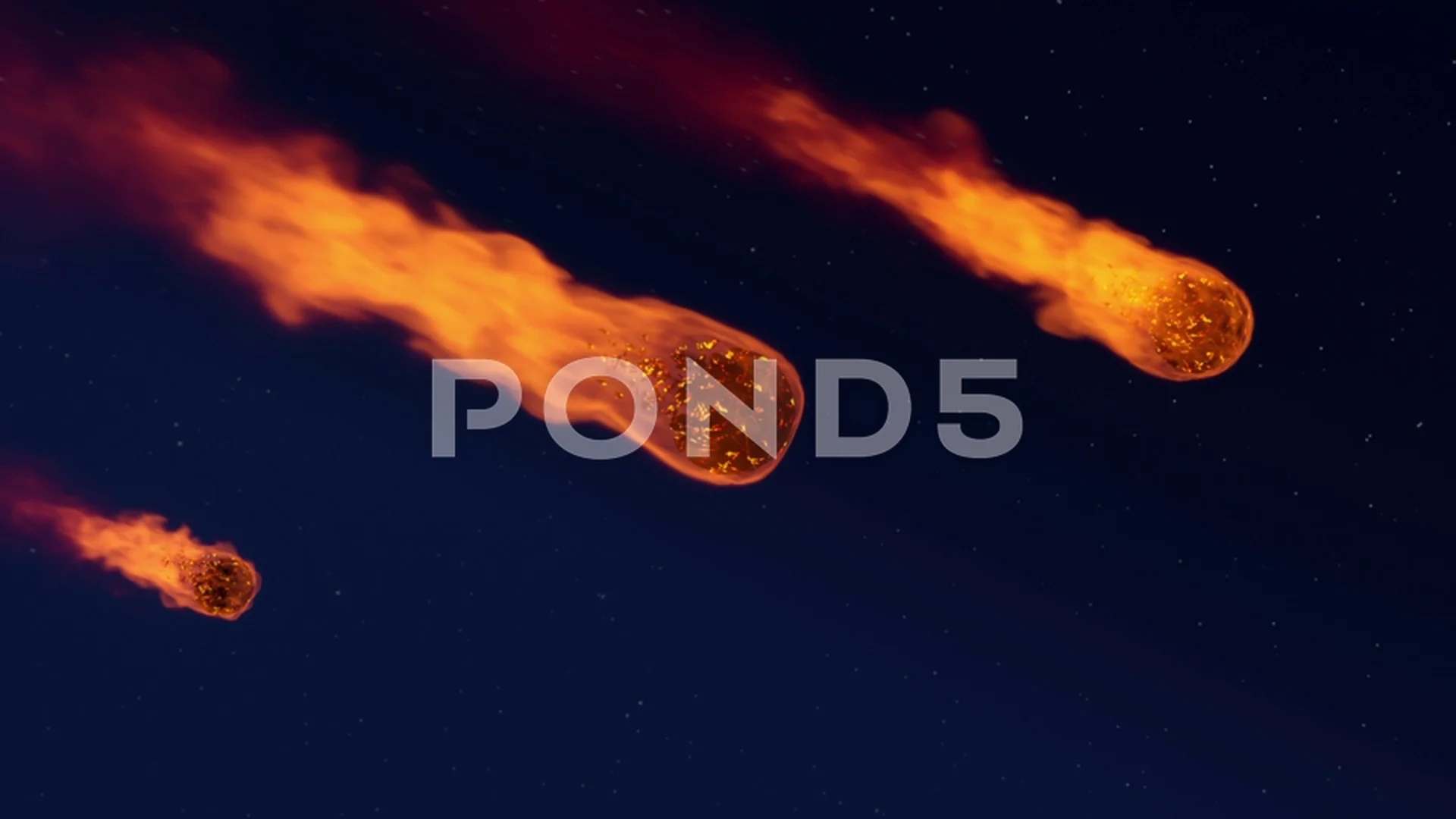 Animation of a meteor shower | Stock Video | Pond5