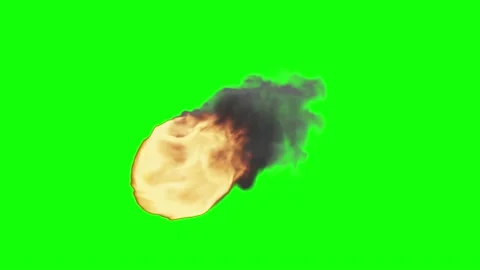 Animation of meteorite falling through the atmosphere Stock Footage 136213665