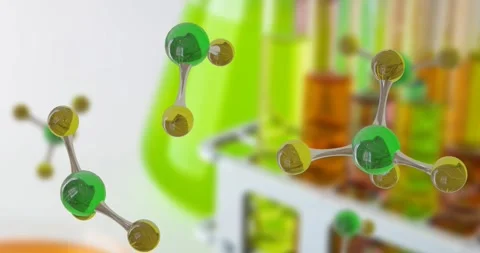 Animation of micro of molecules models a... | Stock Video | Pond5