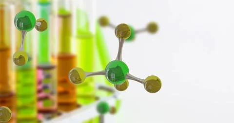 Animation of micro of molecules models a... | Stock Video | Pond5