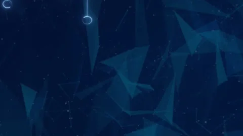 Animation of microprocessor connections and plexus networks against blue Stockbeeldmateriaal 312773571