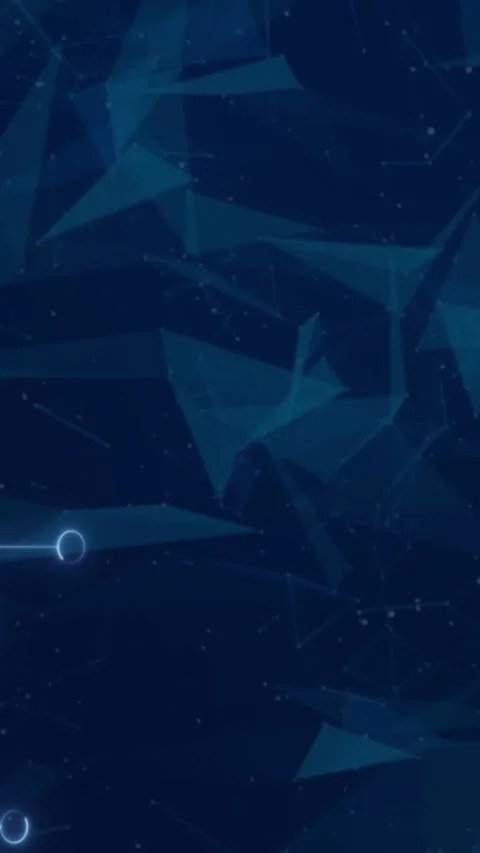 Animation of microprocessor connections and plexus networks against blue Video stock 320854487