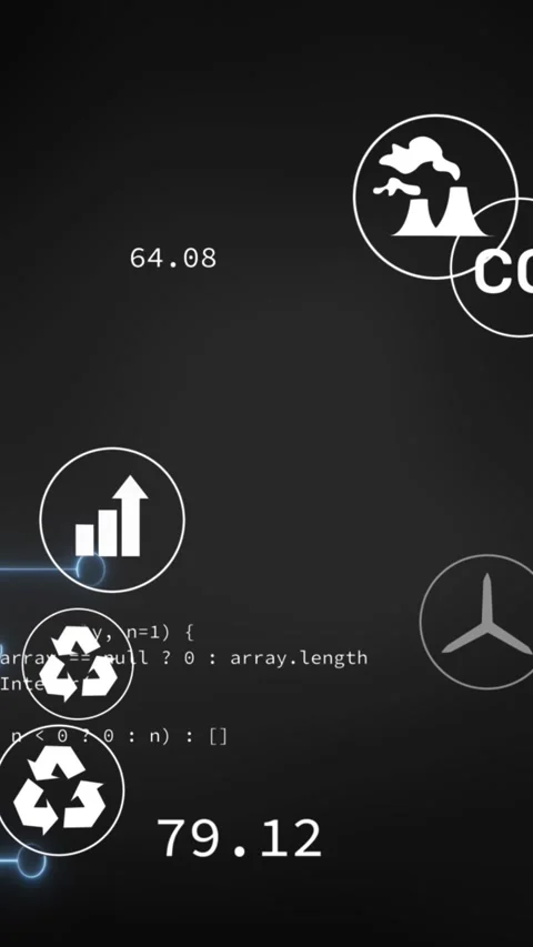 Animation of microprocessor connections, data processing and digital icons Vídeo Stock 321216086