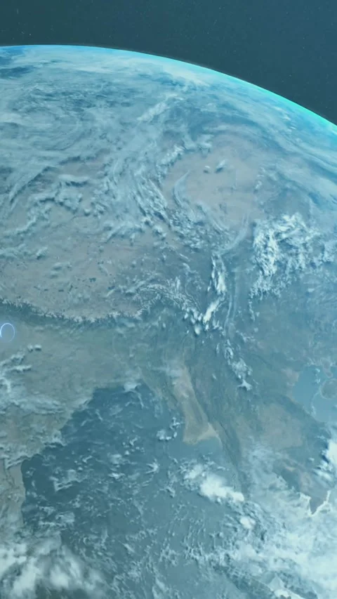 Animation of microprocessor connections over spinning globe against blue Stock Footage 344706281