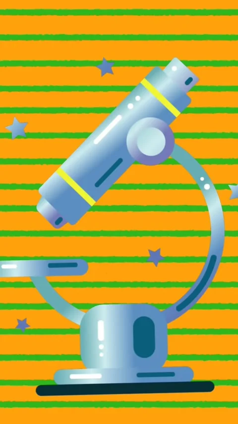 Animation of microscope icon over green horizontal lines in seamless pattern on Stock Footage 343888044