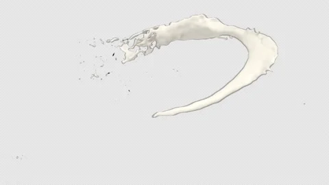 Animation Milk slow motion splash, Transparent Background. Stock-Footage 229269086