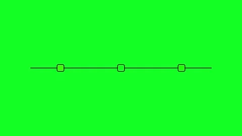 Animation Minimal black Timeline with Three Circular Points on Green Backgr.. Stock Footage 340179419