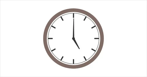 Animation of minimalistic clock going full cycle. Stock Footage 129957899