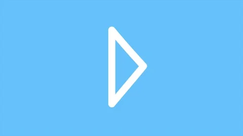 Animation of a minimalistic triangle logo isolated on a blue background Stock Footage 214984372