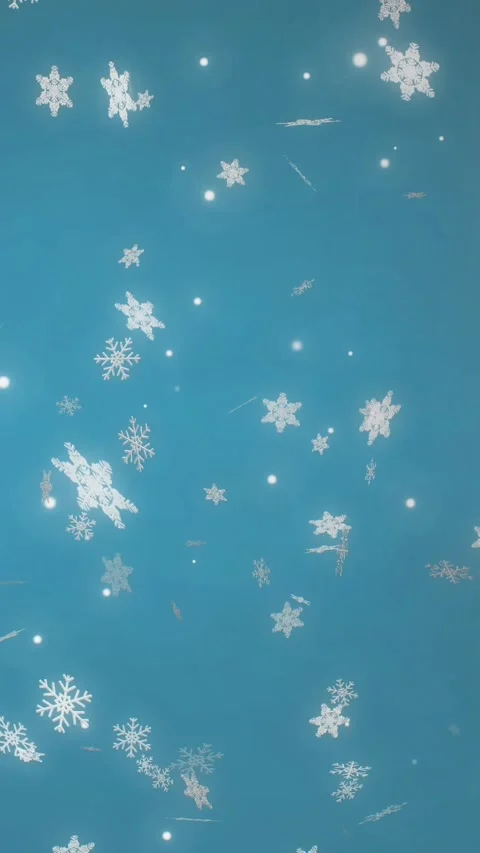 Animation of mirror disco ball spinning over snow falling on blue background Stock Footage 343609913