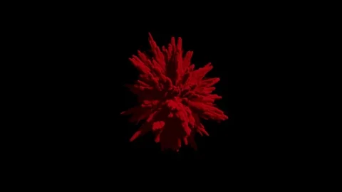 Animation of a mix colored explosion of a powderl. 3D rendering. Stock Footage 83535161