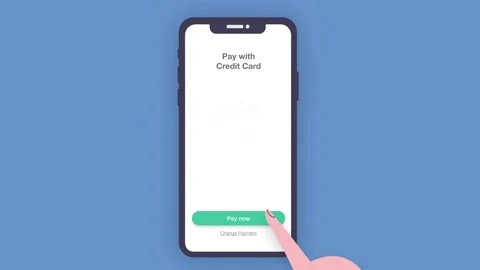 Animation of Mobile Payment with Phone Stock Footage 143463623