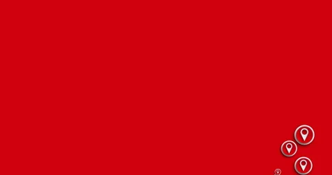 Animation modern abstract map pointer icons motion background. Stock Footage 89556430