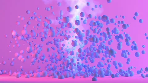 Animation. Modern art. Unique 3d design. Mixed shapes. Pink and blue colors. Stock Footage 149896742
