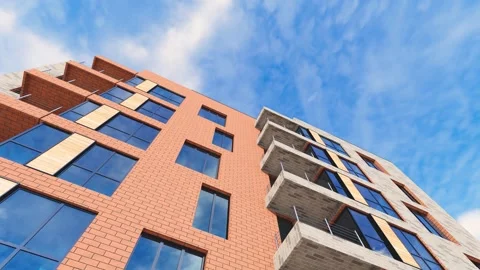 Animation of Modern building architecture, Stock Footage 253516647