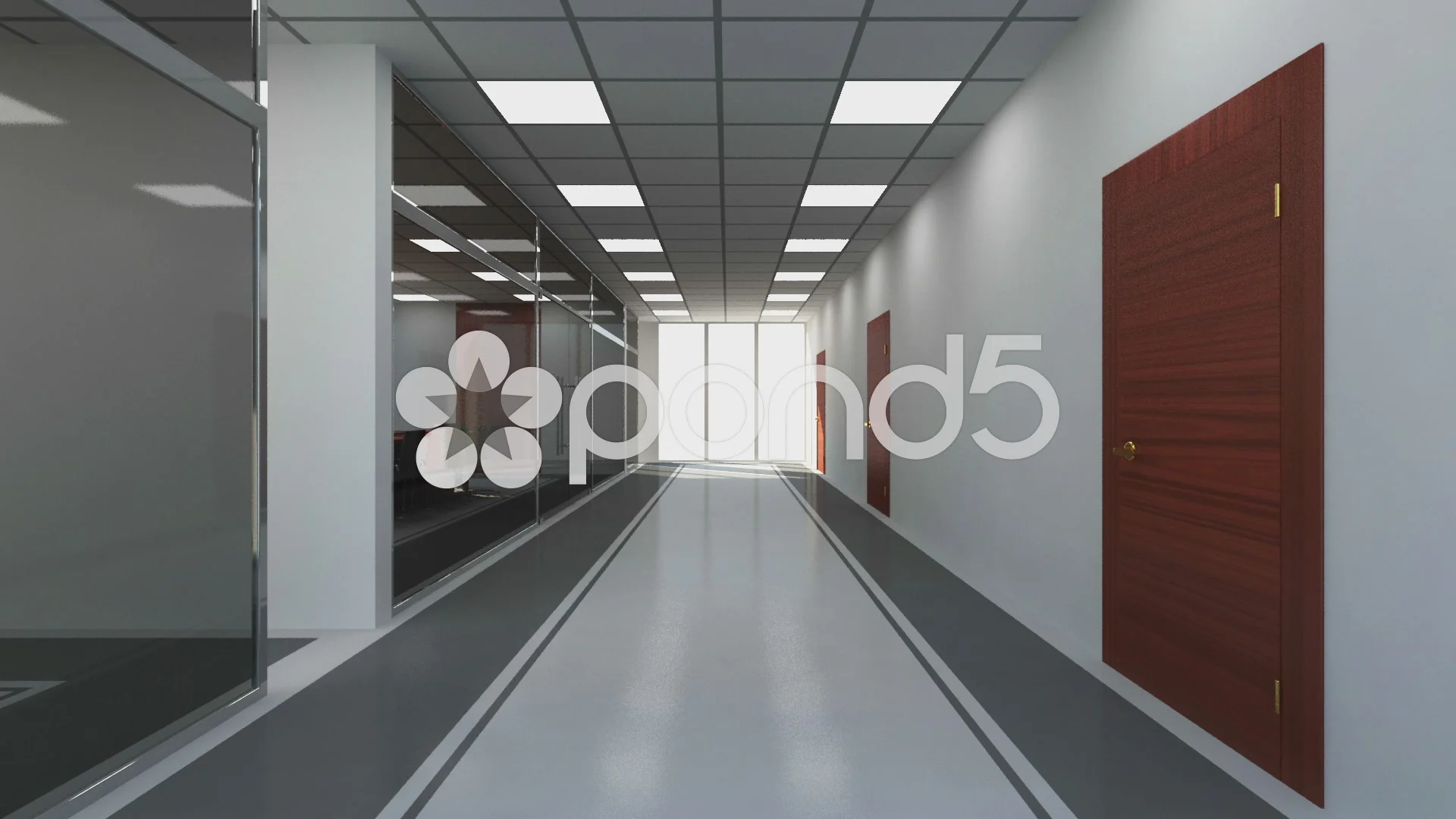 Animation of Modern Empty Office 3D Inte... | Stock Video | Pond5