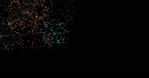 Animation modern fireworks background. Stock Footage 99610654