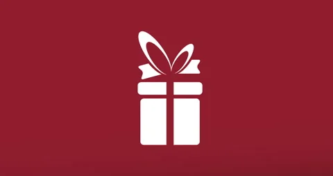 Animation - modern gift glitch background. Video stock 94461556