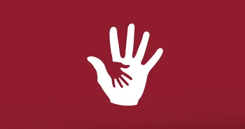 Animation - modern hand glitch background. Stock Footage 94497695