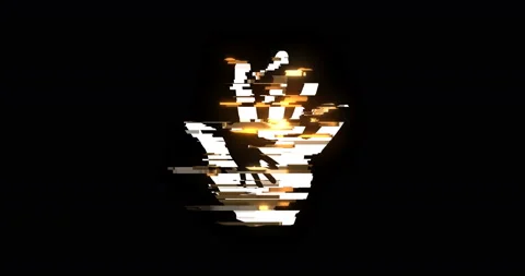 Animation - modern hand glitch background. Stock Footage 94497706