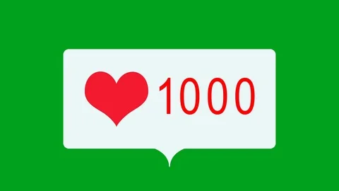Animation - modern like icon on green background Stock Footage 74368602