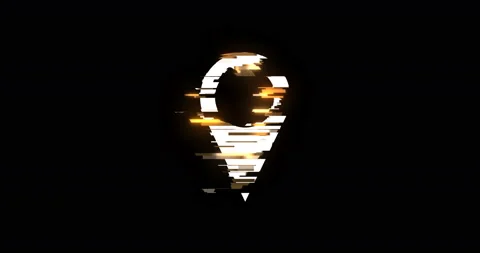 Animation - modern map pointer glitch background. Stock Footage 94659851