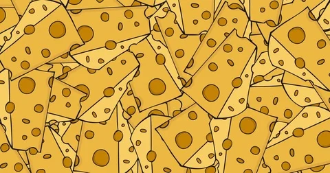 Animation - modern motion rotation cheese background. Stock Footage 77194081
