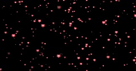 Animation - modern like pink icon motion background Video stock 80846832