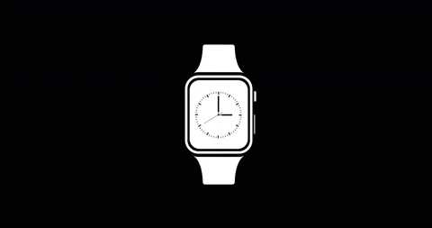 Animation - modern smartwatch glitch background. Stock Footage 94886207