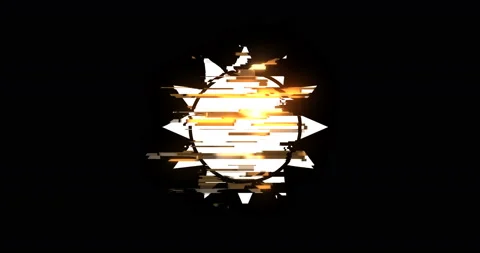 Animation - modern sun glitch background. Stock Footage 94918688