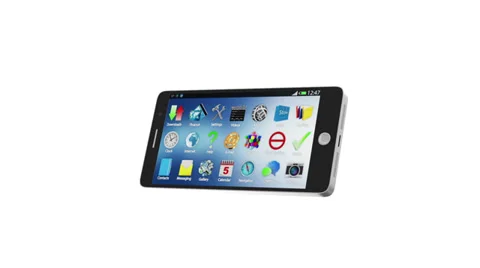 Animation of Modern Touchscreen Smart Phone Stock Footage 37534925